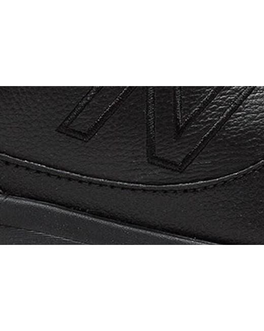 New Balance Black Hook & Loop Leather Sneaker for men
