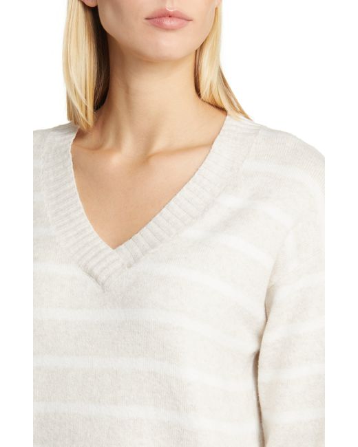Caslon White Caslon(r) Relaxed Tunic Sweater
