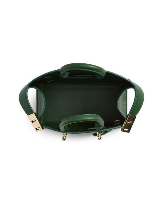 Ferragamo Green Mini Hug Leather Top-handle Bag