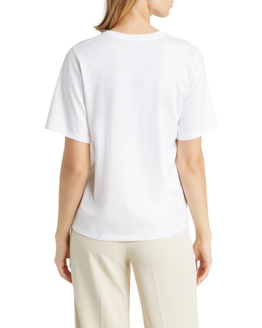 Nordstrom White Relaxed Fit Pima Cotton Crewneck T-shirt