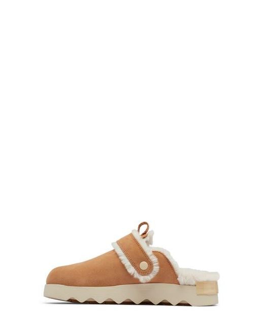 Sorel Brown Viibe Faux Fur Clog