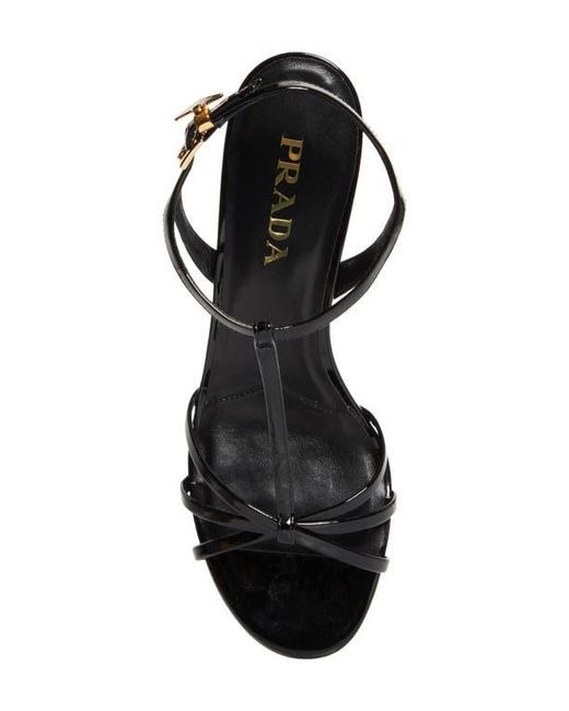 Prada Black Cage Wedge Sandal