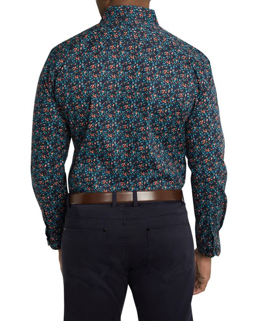 Johnny Bigg Blue Casablanca Floral Button-up Shirt for men