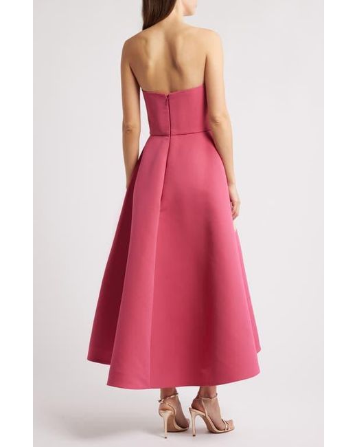 Amsale Women's Red Sequin Strapless Cocktail Dress