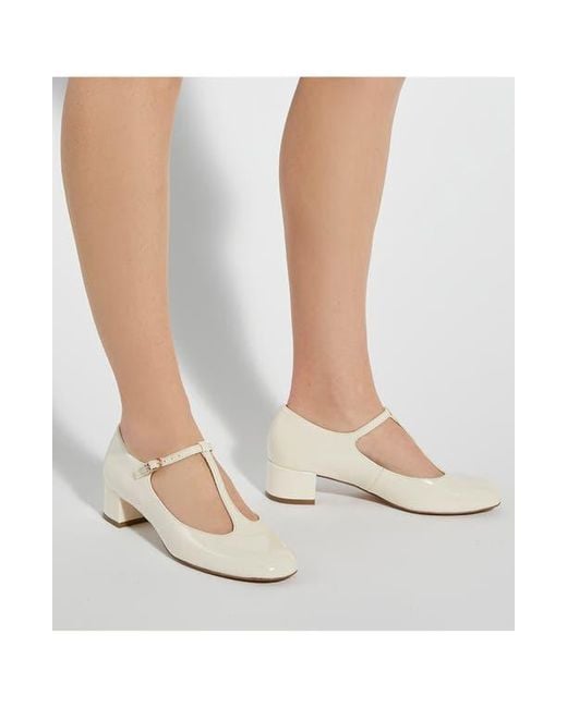 Dune Natural Believable T-Strap Pump