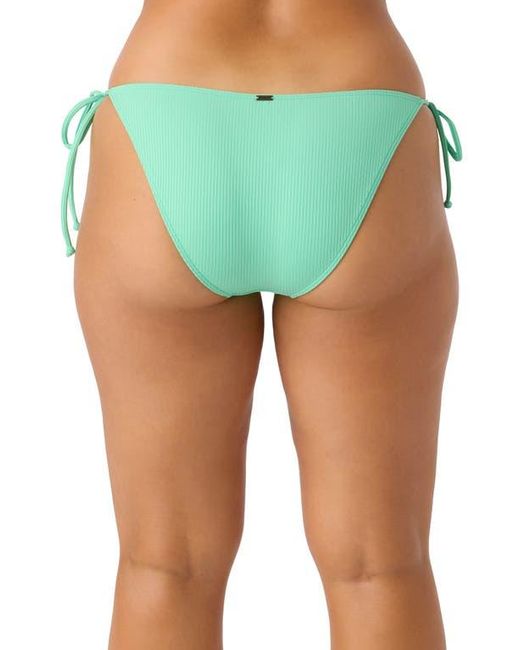 O'neill Sportswear Blue Saltwater Solids Maracas Rib Side Tie Bikini Bottoms