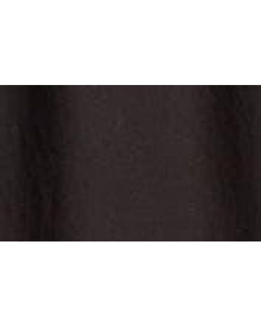 Ganni Black Tie Front Puff Sleeve Organic Cotton Poplin Minidress