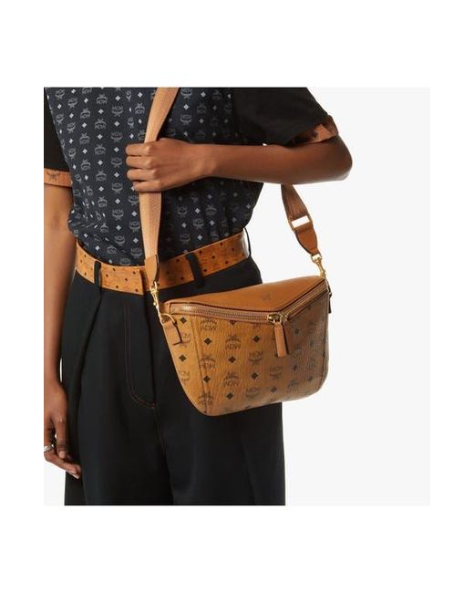 MCM Brown Small Diamant 3D Crossbody for men