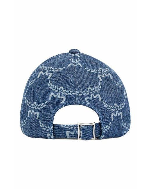 MCM Blue Lauretos Denim Cap for men