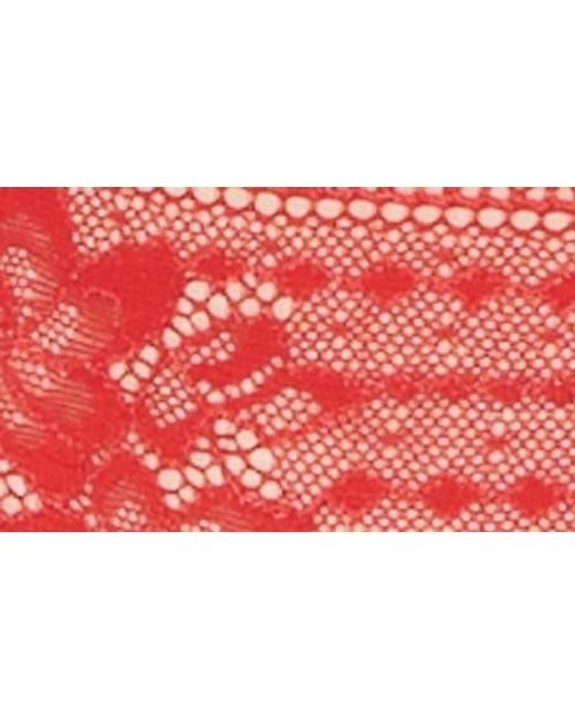 Etam Red Panama Lace Thong