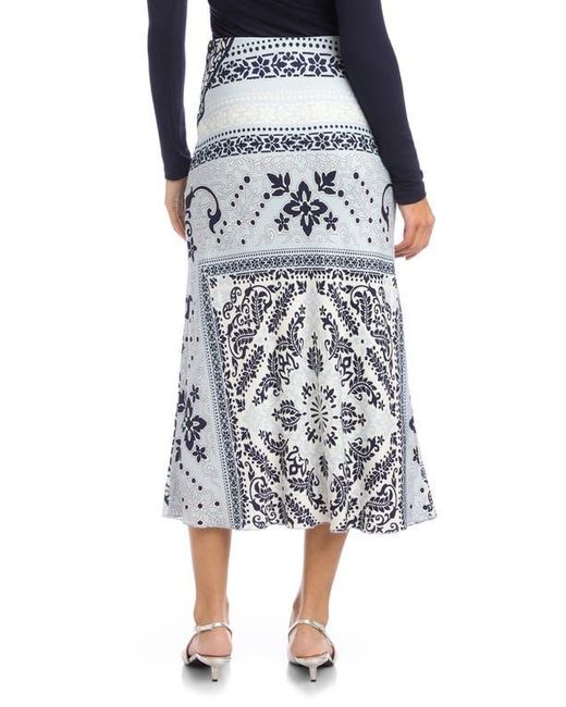 Fifteen Twenty Blue Mia Mix Midi Skirt