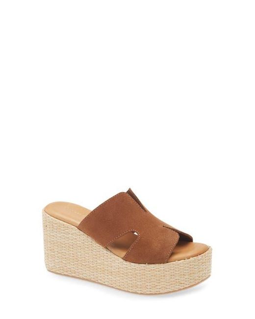 Chocolat Blu Brown Jamie Platform Wedge Sandal