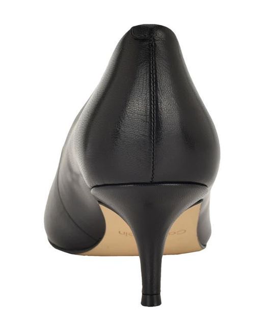 Calvin Klein Black Voneta Pointed Toe Kitten Heel Pump