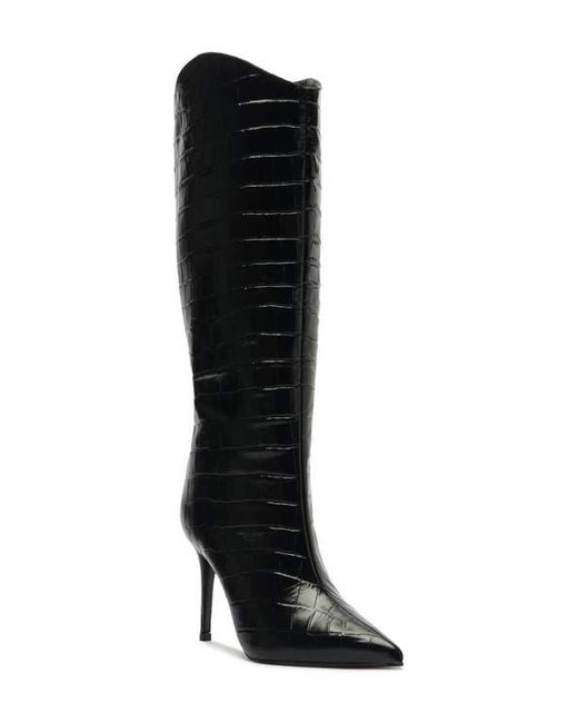 SCHUTZ SHOES Black Maryana Pointed Toe Boot