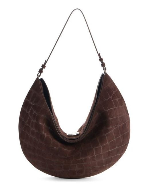 Jacquemus Brown Le Sac Ovalo Suede Hobo Bag