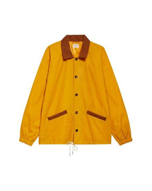 Bode Yellow Waxed Track Jacket for men