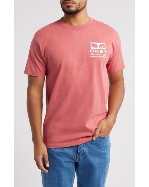 Obey Red Permission Graphic T-Shirt for men