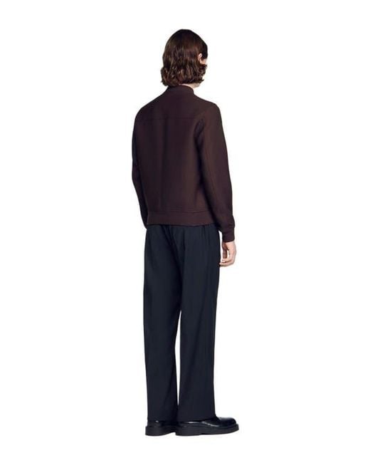 Sandro Purple Zip-Up Jacket for men