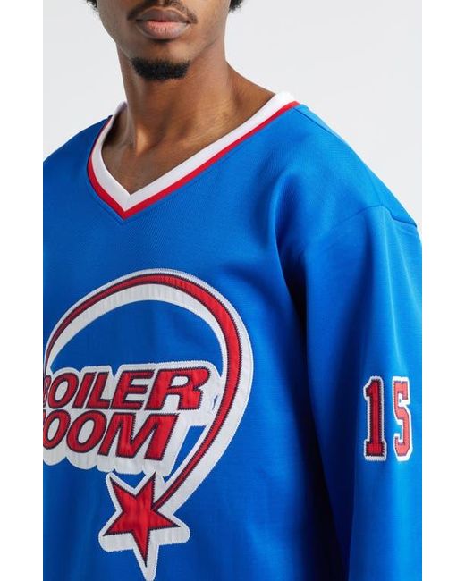 BOILER ROOM Blue Oversize Hockey Jersey