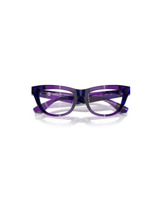 Burberry Blue 52Mm Rectangle Optical Glasses