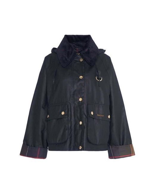 Barbour Blue Reighton Waxed Cotton Jacket