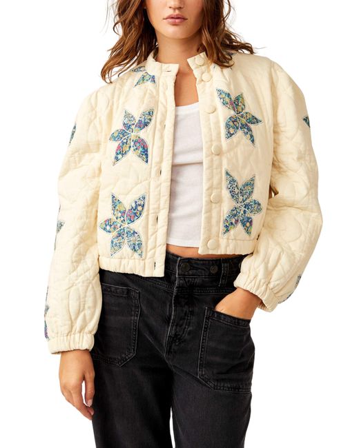 Free People Natural Quinn Quilted Jacket