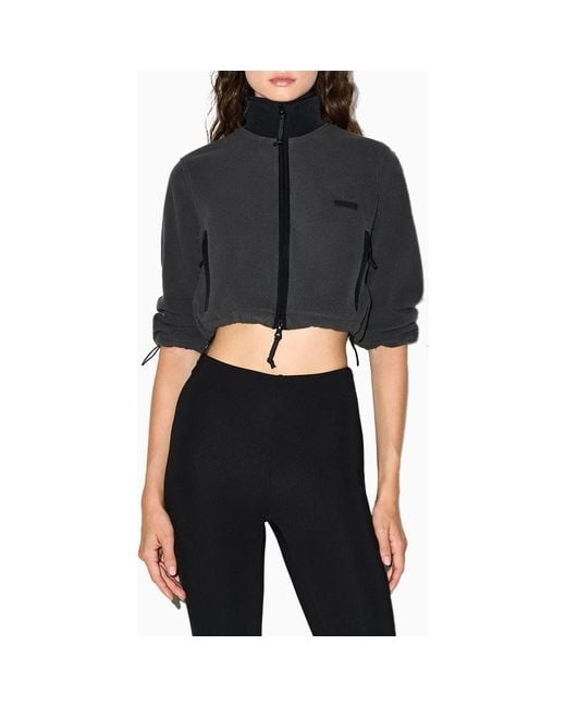 Skims Black Shrunken Zip Jacket