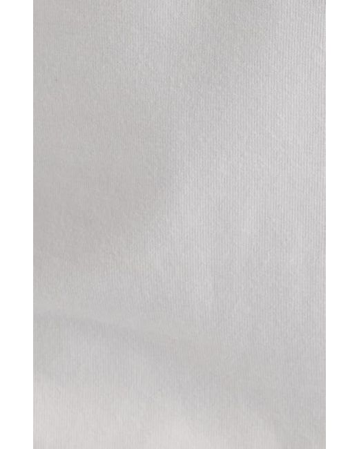 Balenciaga White Blackletter Script Distressed Fitted Graphic T-Shirt
