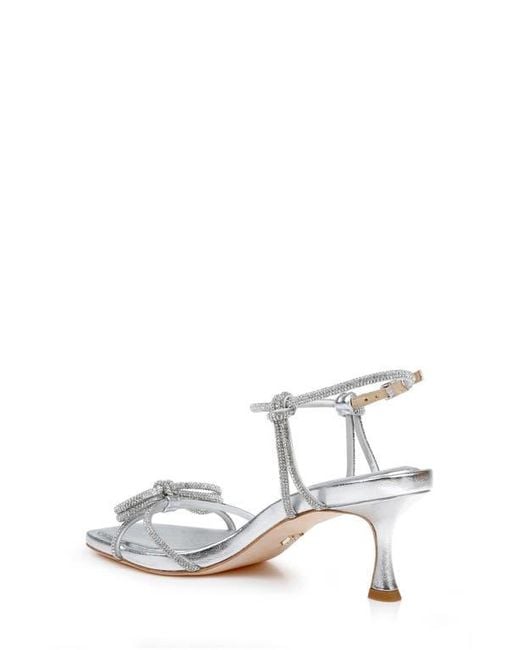 Badgley Mischka White Dandelion Ankle Strap Sandal
