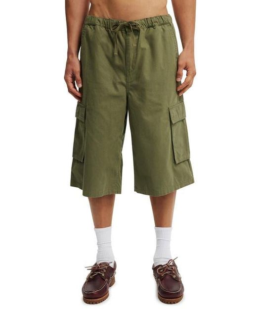 Cotton On Green Super Baggy Cargo Short for men
