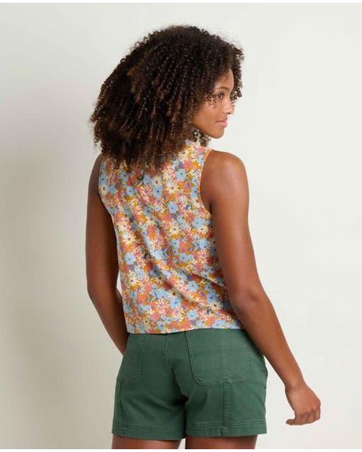 Toad & Co. Green Sunkissed Button Back Tank