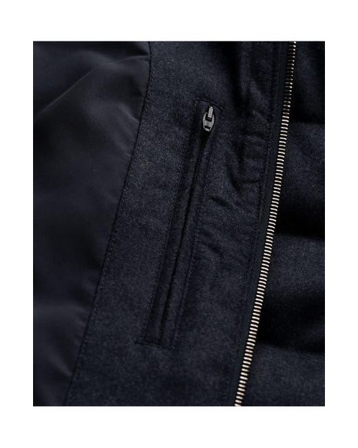 Eton Men's Black Quilted Wool Vest