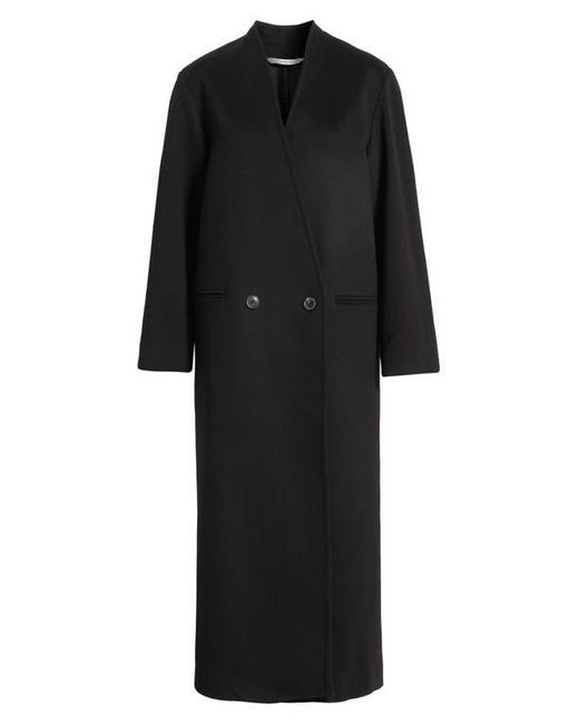 Fleurette Black Layla Double Breasted Wool Coat