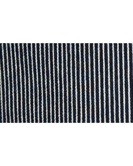 NIC+ZOE Blue All Day Stripe Crop Wide Leg Pull-On Jeans