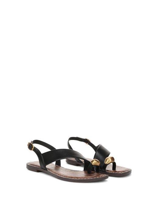 Sam Edelman Black Gace Toe Loop Slingback Sandal