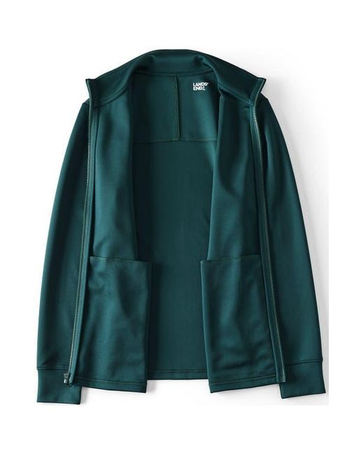 Lands' End Green Active Performance Full Zip Jacket