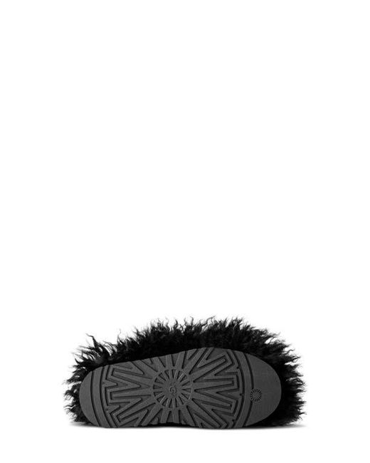 Ugg Black Tazz Fluff Momma Genuine Shearling Slipper