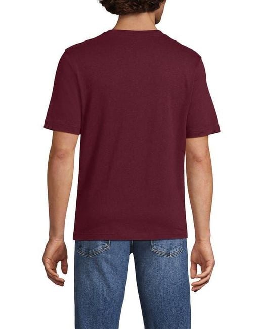 Lands' End Red Super-T Short Sleeve T-Shirt for men