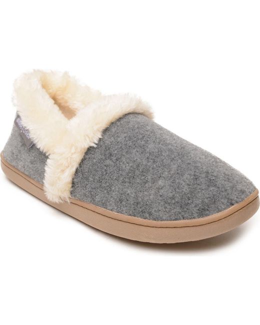 Minnetonka Gray Dina Slipper