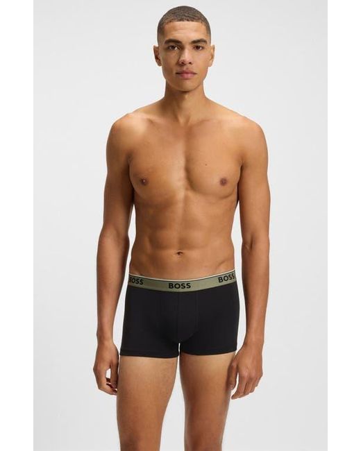 Boss Blue Assorted 3-Pack Power Stretch Cotton Trunks for men