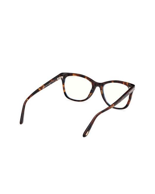 Tom Ford Brown 52Mm Square Light Blocking Glasses