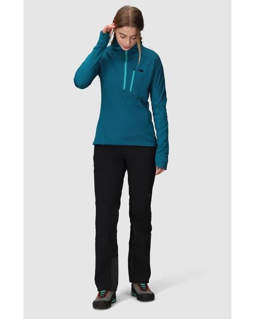Outdoor Research Blue Deviator Fleece Half Zip Pullover
