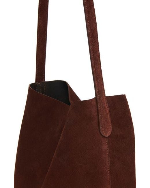 Mansur Gavriel Brown Small Everyday Cabas Suede Hobo Bag