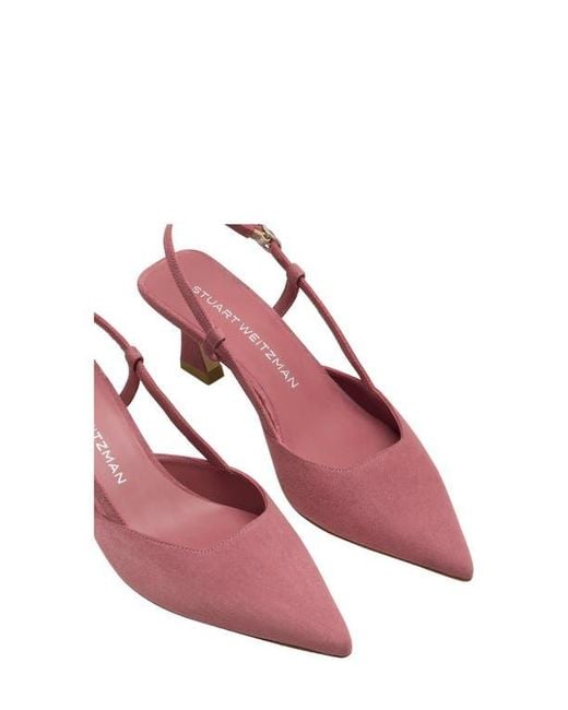 Stuart Weitzman Pink Vinnie 50 Slingback Pump