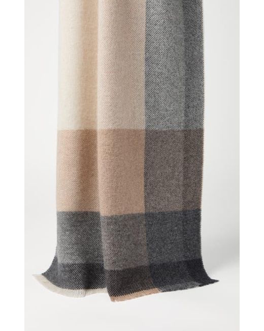 Brunello Cucinelli Gray Wool And Cashmere Scarf for men