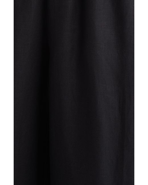 Faithfull The Brand Black Conigli Wide Leg Linen Pants