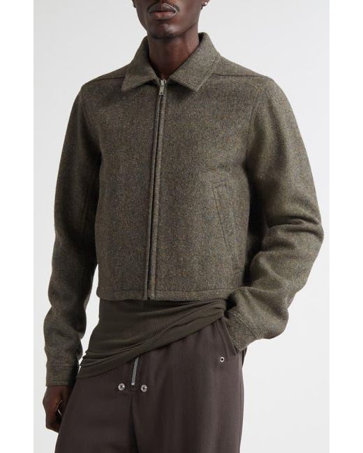 Rick Owens Brown Concordians Alice Brad Wool Jacket for men