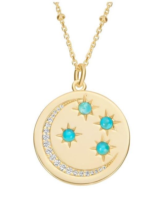 ATHRA LUXE Metallic Moon Medallion Necklace