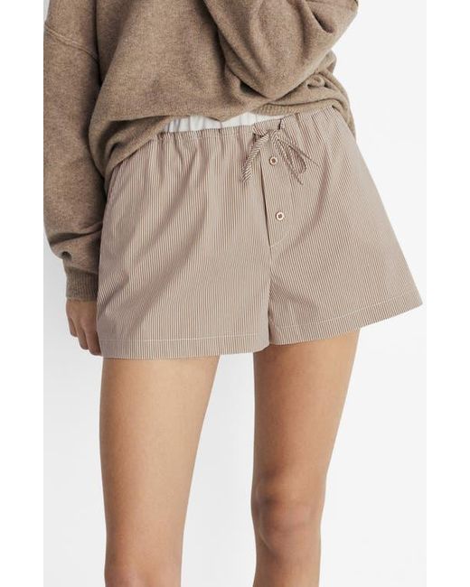 Mango Natural Stripe Pajama Shorts