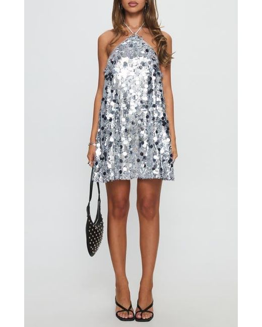 strapless open back dress Embellished One-Shoulder Mini Dress in Aqua Blue - 10 main image 1